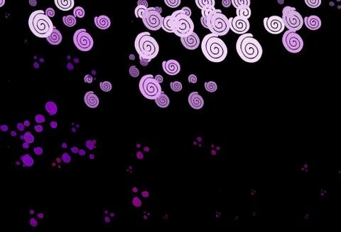 Dark Purple vector pattern with lamp shapes. Stock Illustration