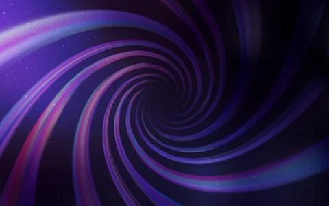 Dark Purple vector pattern with night sky stars. Illustrazione stock