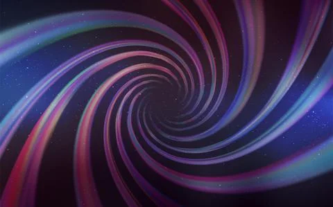 Dark Purple vector pattern with night sky stars. Shining colored illustration Stock Illustration