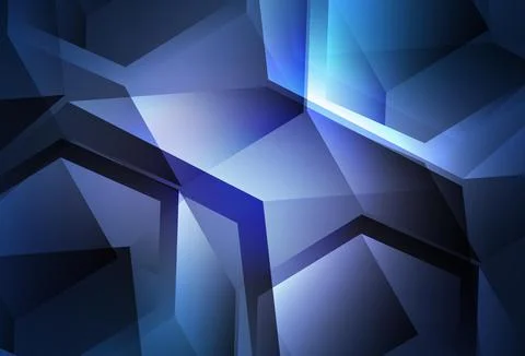 Dark Purple vector pattern with polygonal style with cubes. Stock-Illustration