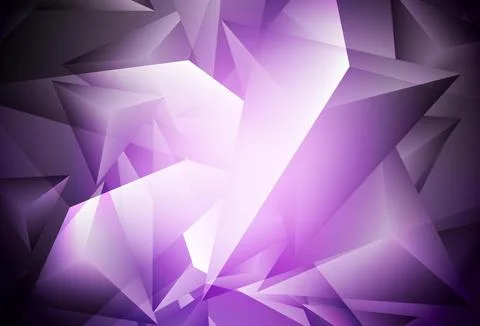 Dark Purple vector pattern with polygonal style. Illustrazione stock