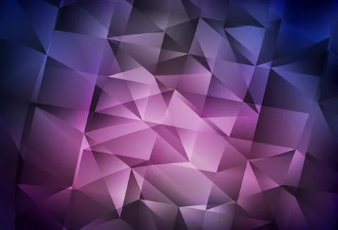 Dark Purple vector pattern with polygonal style. Stock Illustration