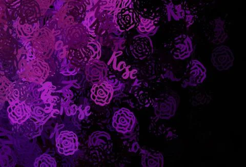 Dark Purple vector pattern with random forms. Illustrazione stock