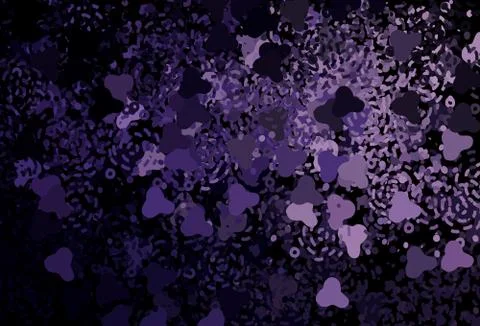 Dark Purple vector pattern with random forms. Illustrazione stock