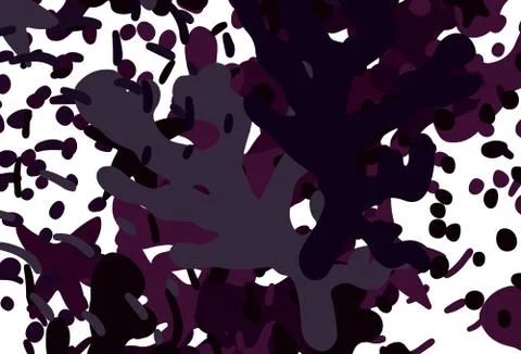 Dark Purple vector pattern with random forms. Illustrazione stock
