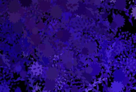 Dark Purple vector pattern with random forms. Illustrazione stock
