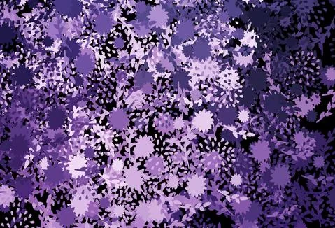 Dark Purple vector pattern with random forms. 스톡 일러스트