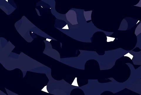 Dark Purple vector pattern with random forms. Illustrazione stock