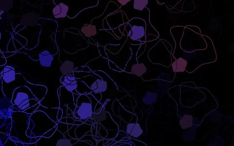 Dark Purple vector pattern with random forms. Illustrazione stock