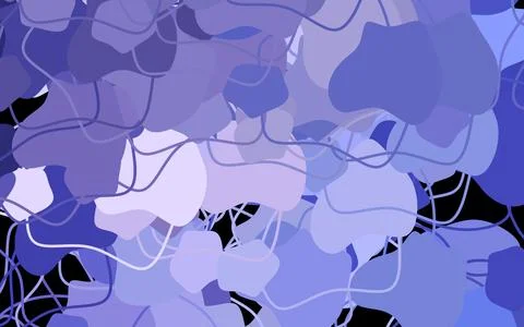 Dark Purple vector pattern with random forms. Illustrazione stock