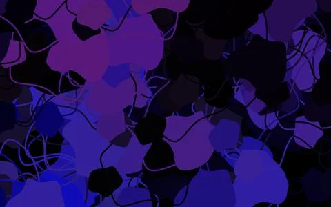 Dark Purple vector pattern with random forms. Stock Illustration