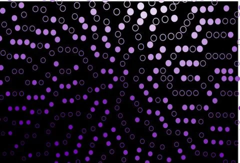 Dark Purple vector pattern with spheres. Stock Illustration