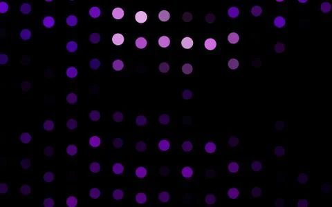 Dark Purple vector pattern with spheres. Stock Illustration
