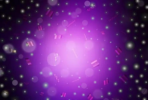 Dark Purple vector pattern with spheres. Stock Illustration