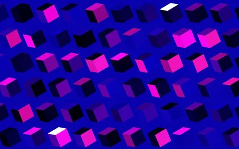 Dark Purple vector pattern in square style. Stock Illustration