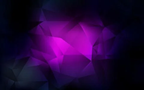 Dark Purple vector polygon abstract backdrop. A sample with polygonal shapes. Stock Illustration