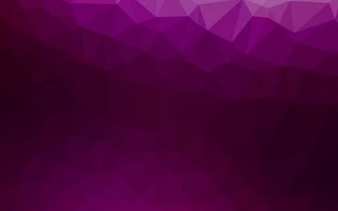 Dark Purple vector polygon abstract background. Stock Illustration