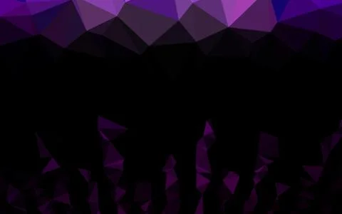 Dark Purple vector polygonal background. Stock Illustration