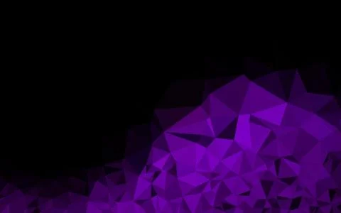 Dark Purple vector polygonal pattern. Stock Illustration
