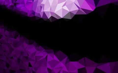 Dark Purple vector polygonal pattern. Stock Illustration