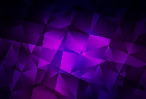Dark Purple vector polygonal pattern. Stock Illustration