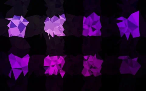Dark Purple vector shining hexagonal pattern. 스톡 일러스트