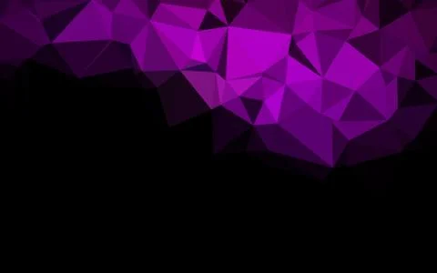 Dark Purple vector shining triangular pattern. Stockillustratie