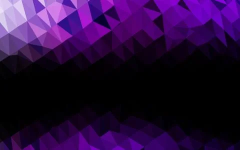 Dark Purple vector shining triangular pattern. Stock Illustration