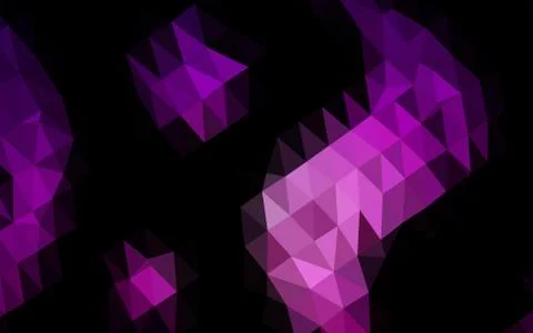 Dark Purple vector shining triangular template. Illustrazione stock