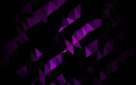 Dark Purple vector shining triangular pattern. 스톡 일러스트