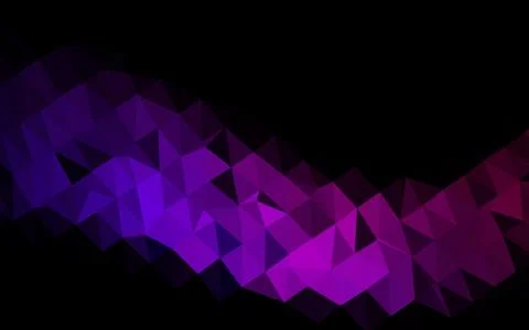 Dark Purple vector shining triangular pattern. Stock Illustration