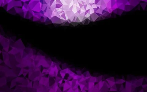 Dark Purple vector shining triangular pattern. Stock Illustration