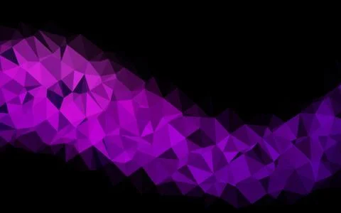 Dark Purple vector shining triangular template. Ilustração Stock