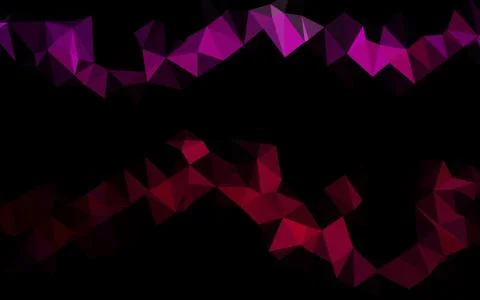Dark Purple vector shining triangular pattern. Stock Illustration