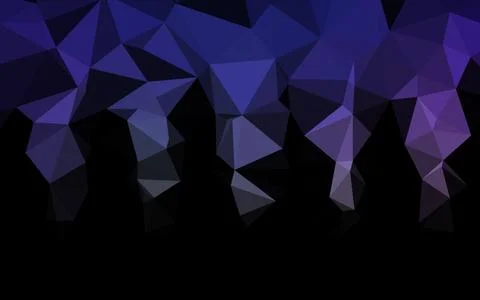 Dark Purple vector shining triangular pattern. Stock Illustration