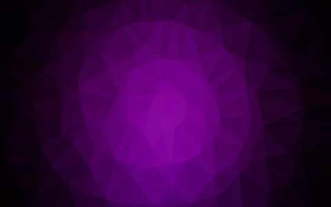 Dark Purple vector shining triangular pattern. Stock Illustration