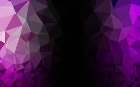 Dark Purple vector shining triangular pattern. Stockillustratie
