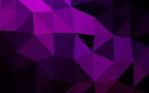 Dark Purple vector shining triangular pattern. Stockillustratie