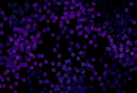 Dark Purple vector template with artificial intelligence structure. Illustrazione stock