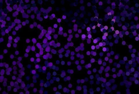 Dark Purple vector template with artificial intelligence structure. Illustrazione stock