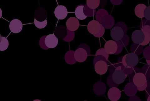 Dark Purple vector template with artificial intelligence structure. 库存插图