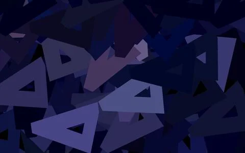 Dark Purple vector template with crystals, triangles. Stock Illustration