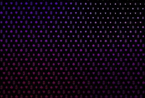 Dark purple vector template with poker symbols. Stockillustratie