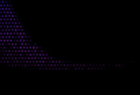 Dark purple vector texture with ABC characters. Stock Illustration