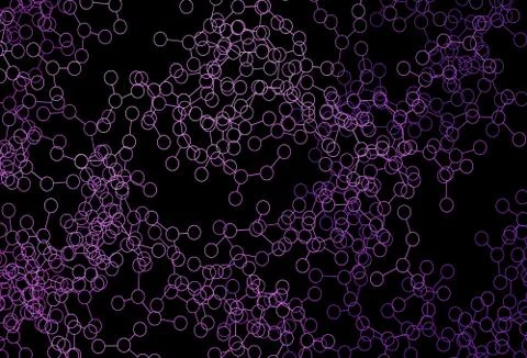 Dark Purple vector texture with artificial intelligence concept. Illustrazione stock