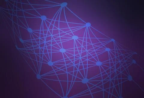 Dark Purple vector texture with artificial intelligence concept. 스톡 일러스트