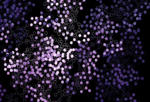 Dark Purple vector texture with artificial intelligence concept. Stock Illustration