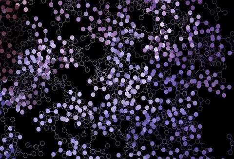Dark Purple vector texture with artificial intelligence concept. Stock Illustration