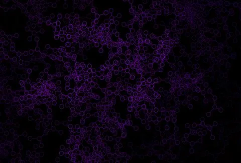 Dark Purple vector texture with artificial intelligence concept. Illustrazione stock