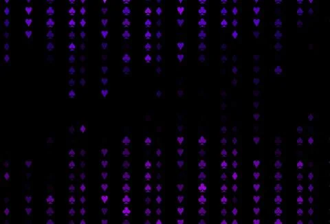 Dark Purple vector texture with playing cards. Stock Illustration
